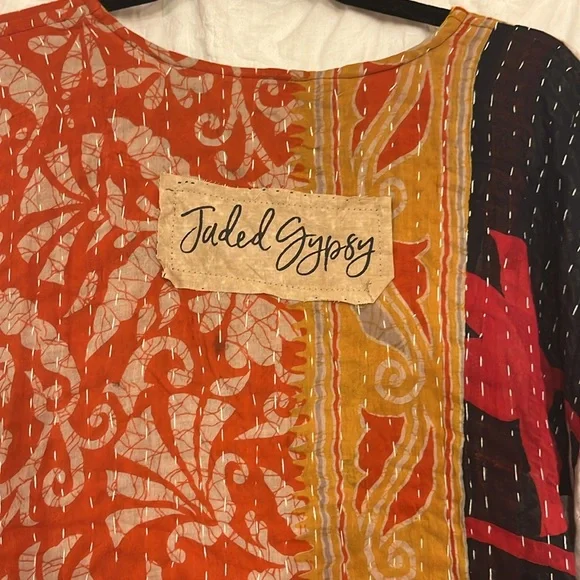 NWT Jaded Gypsy Kantha Hi Low Tunic Top - Picture 8 of 8